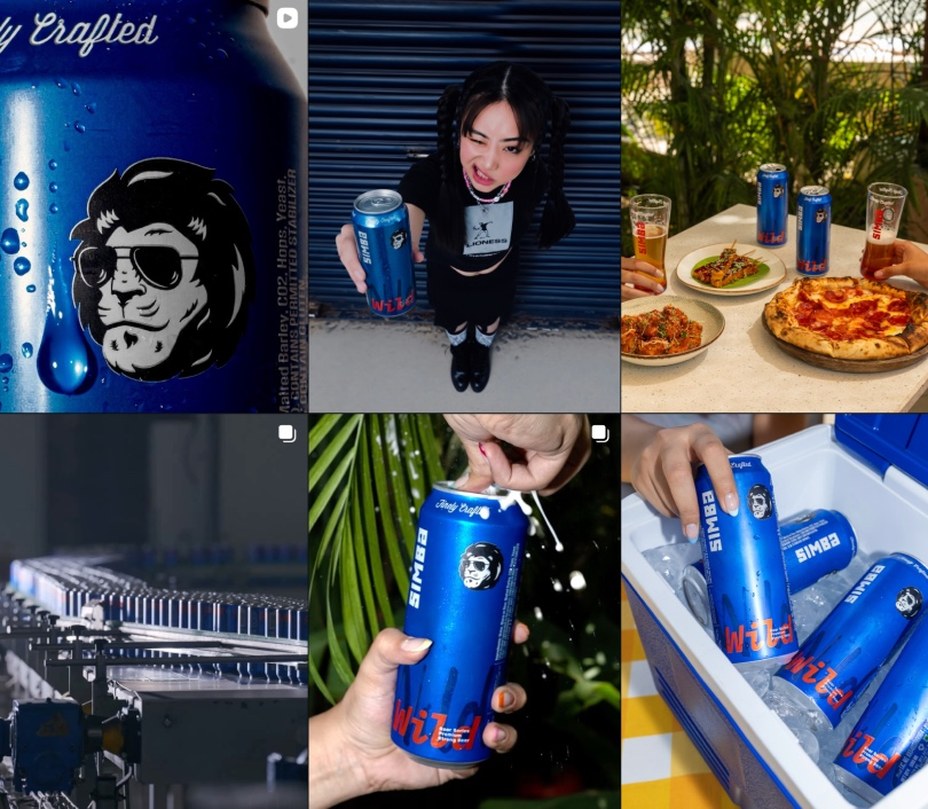 The nine-grid Instagram launch for Simba Wild