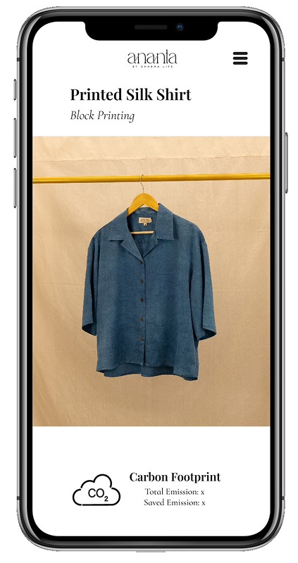 The microsite landing screen on a phone